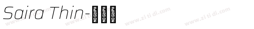 Saira Thin字体转换